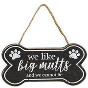 We Like Big Mutts Dog Bone Sign  (3 Count Assortment)
