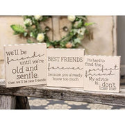 Friends Buffalo Check Box Signs (Set of 3)