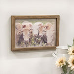Gathered Cows Framed Print - Wood Frame