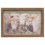 Gathered Cows Framed Print - Wood Frame