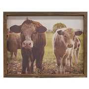 Pasture Cows Framed Print - Wood Frame