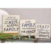 Nice Normal Family Buffalo Check Box Signs (Set of 3)