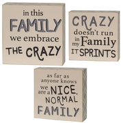 Nice Normal Family Buffalo Check Box Signs (Set of 3)