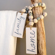 Home Beaded Tag Garland