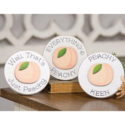 Peachy Keen Mini Round Easel Sign  (3 Count Assortment)