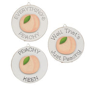 Peachy Keen Mini Round Easel Sign  (3 Count Assortment)