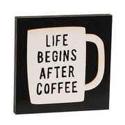 Life Begins After Coffee Square Block