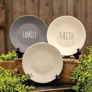 Faith Family Friends Plate  (3 Count Assortment)