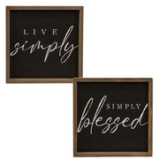 Live Simply Chalkboard Look Frame (2 Count Assortment)