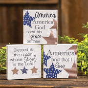 Land That I Love Square Block (3 Count Assortment)