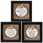 Christ Framed Sign  (3 Count Assortment)