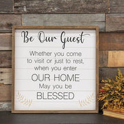 Be Our Guest Framed Sign