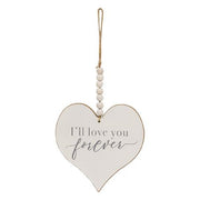 Love Forever Beaded Heart Ornament  (2 Count Assortment)