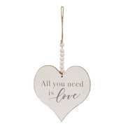 Love Forever Beaded Heart Ornament  (2 Count Assortment)