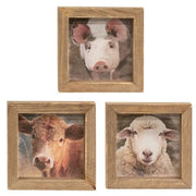 Farm Animal Mini Portrait Frame  (3 Count Assortment)
