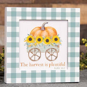 The Harvest Is Plentiful Box Sign