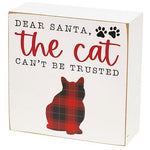 Santa's Favorite Cat Box Sign  (2 Count Assortment)