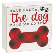 Santa's Favorite Dog Box Sign  (2 Count Assortment)