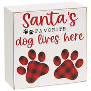 Santa's Favorite Dog Box Sign  (2 Count Assortment)