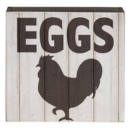 Farm Animal Silhouette Slat Look Box Sign  (4 Count Assortment)