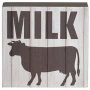 Farm Animal Silhouette Slat Look Box Sign  (4 Count Assortment)