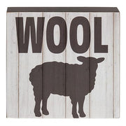 Farm Animal Silhouette Slat Look Box Sign  (4 Count Assortment)