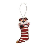Puppy Jingle Bell Stocking Ornament  (2 Count Assortment)