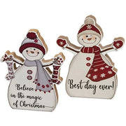 Best Day Ever Chunky Snowman  (2 Count Assortment)