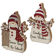 Candy Cane Wishes Chunky Snowman  (2 Count Assortment)
