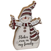 Flakes Run in My Family Chunky Snowman  (2 Count Assortment)