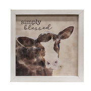 Simply Blessed Calf Framed Portrait