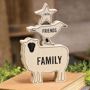 Faith - Family - Friends Animals Stacking Blocks (Set of 3)