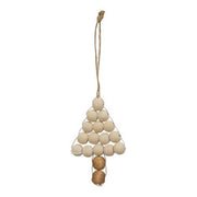 Wooden Beaded Christmas Tree Ornament  (2 Count Assortment)