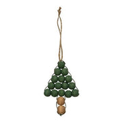 Wooden Beaded Christmas Tree Ornament  (2 Count Assortment)