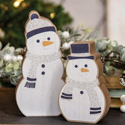 Icy Chunky Snowman Sitters (Set of 2)