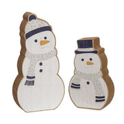 Icy Chunky Snowman Sitters (Set of 2)