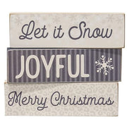 Let It Snow Skinny Block  (3 Count Assortment)