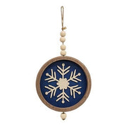 Snowflake Beaded Round Hanger  (2 Count Assortment)