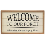Welcome to Our Porch Framed Shiplap Sign  (2 Count Assortment)