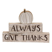 Always Give Thanks Pumpkin Blocks (Set of 3)