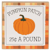 Pick Your Own Pumpkin Patch Square Block  (2 Count Assortment)
