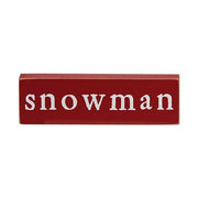 Let It Snow - Winter or Snowman Thin Mini Block  (3 Count Assortment)