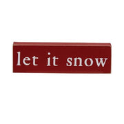 Let It Snow - Winter or Snowman Thin Mini Block  (3 Count Assortment)