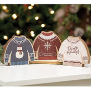 Christmas Sweater Chunky Sitter  (3 Count Assortment)