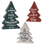 Christmas Carol Wooden Trees (Set of 3)