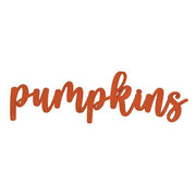 Orange "Pumpkins" Hanging Script Sign