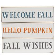 Welcome Fall Skinny Block  (3 Count Assortment)