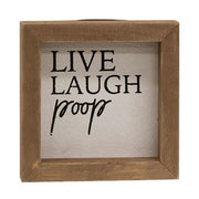 Live - Laugh Poop Mini Sign  (3 Count Assortment)