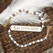 Love Lives Here Beaded Banner