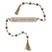 Love Lives Here Beaded Banner